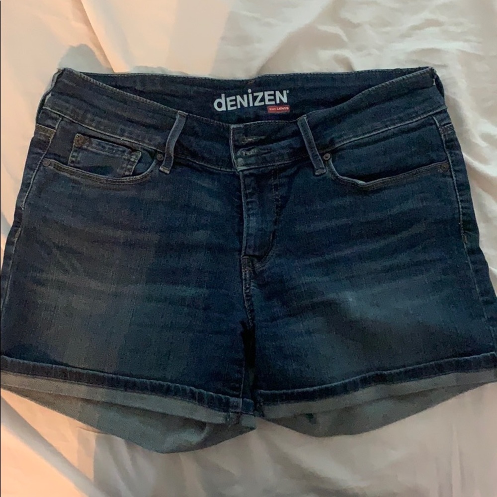 Denizen high waist denim stretch shorts